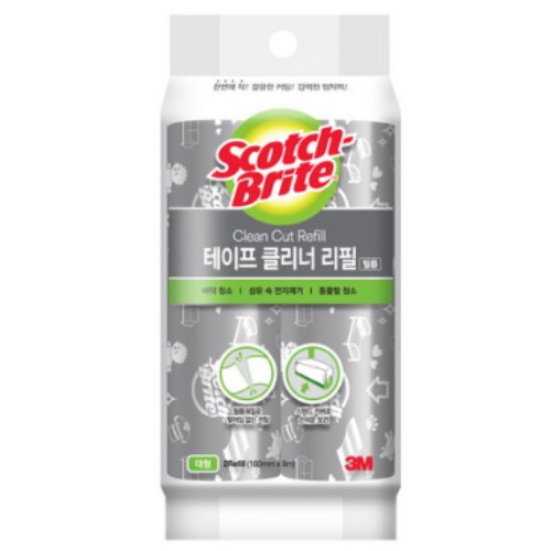 대형 클린컷 테이프클리너 리필 2롤