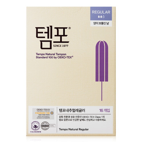 템포 NEW 내추럴 레귤러 16개 (6팩(96개))_이미지
