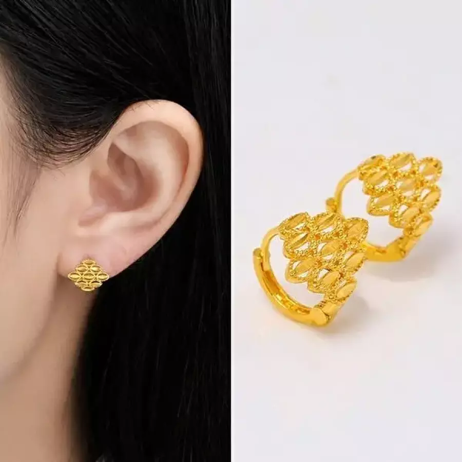 혼골드모아 골드모아 순금 샹들리에 레이스 원터치 귀걸이 3.75g