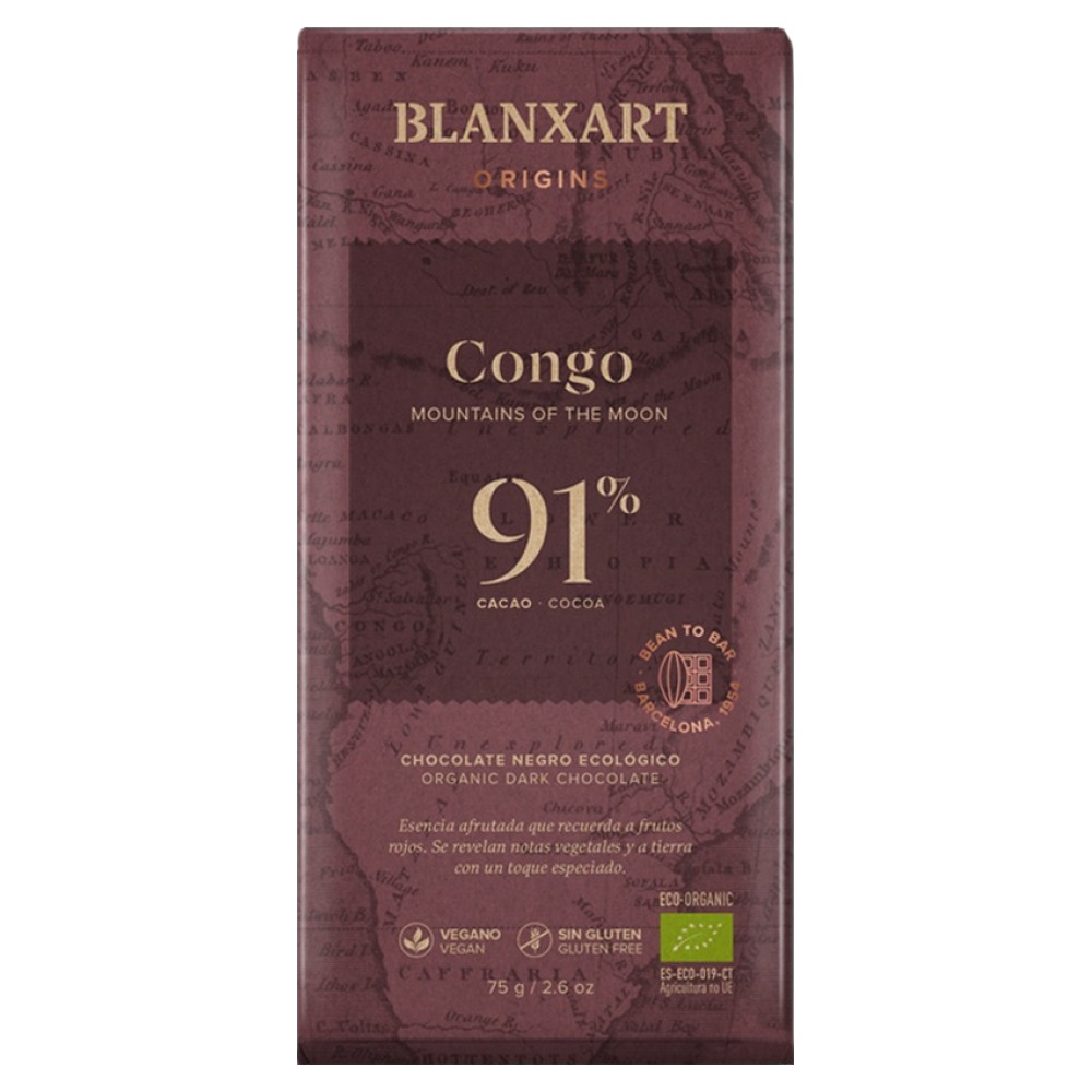 블랑사르트 유기농 다크 91% 빈투바 초콜릿 75g [1개]