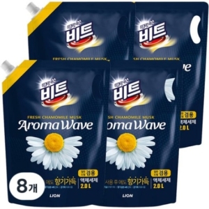 라이온코리아 비트 아로마 웨이브 향기나는 액상세제 리필 카모마일 8개 2L