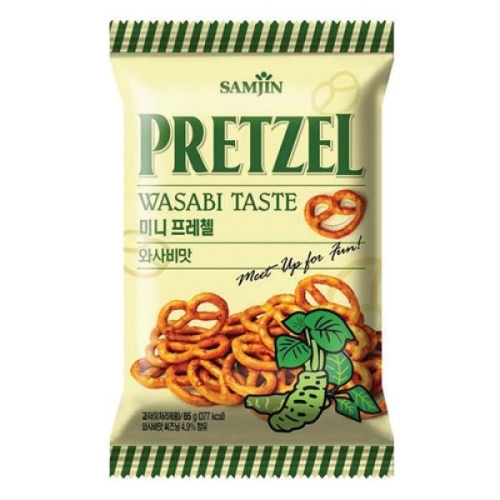 삼진씨앤에프 미니 프레첼 와사비맛 85g (1개)_이미지