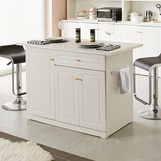 나무뜰 플레인 수납형 홈바 아일랜드식탁 1200 (의자별도)