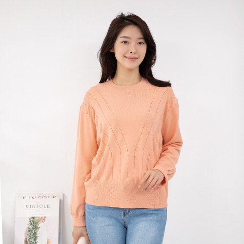 모슬린 엄마옷 캐시미어 긴팔 라운드 니트 티셔츠 RTY613418 중년여성/50대/60대/70대/마담/빅사이즈/할머니옷/여_이미지