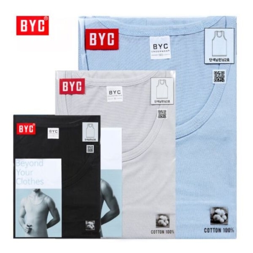 BYC 순면 민소매 런닝 BYE1004 (4매)