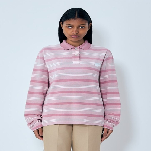 프라다 B0111941077 스트라이프 피케 셔츠 39660 188Q F0E18