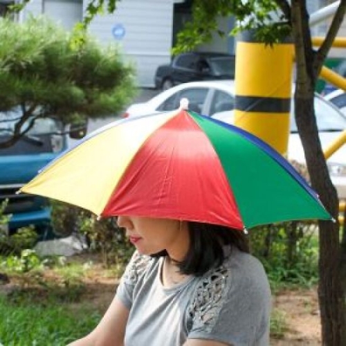 레인보우 d2695133 우산형 모자 이벤트모자 소품 광고용 SCG701544_이미지