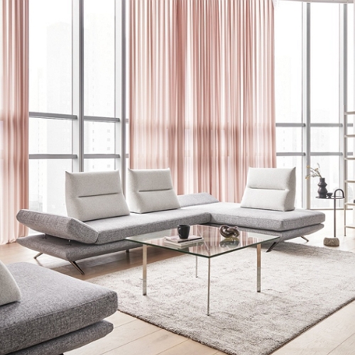 정다이 등받이 이동형 아쿠아클린 패브릭 소파 5인용