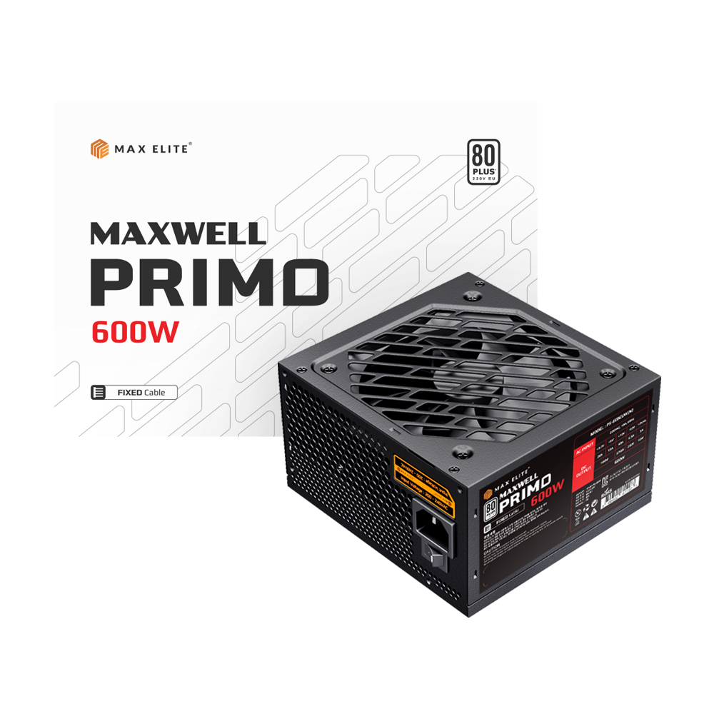 맥스엘리트 MAXWELL PRIMO <b>600W</b> 80PLUS스탠다드 플랫