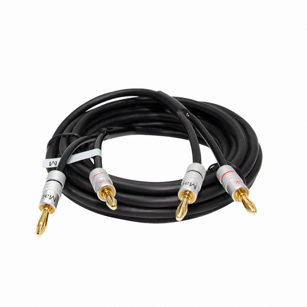 마하링크 국산 블랙 30C 바나나플러그 케이블 (ML-3PN10, 10m)_이미지
