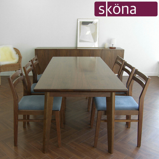 스코나 클루앙 원목 식탁 2000 (의자6개)_이미지