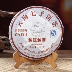 중국 운남성 최상급 칠자전 보이차 숙차 357g 선물세