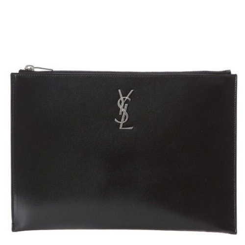 생로랑 명품 명품 black leather uni Clutch bag 4532490SX0E1000