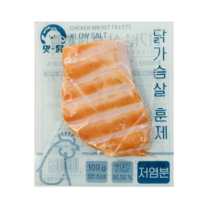 푸드원 냉동 훈제 닭가슴살 저염분 100g (40개)_이미지