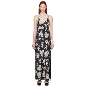 블랙 라리사 미디 드레스 241055F055004