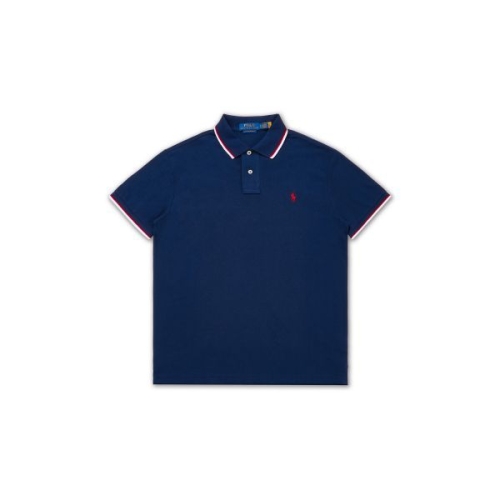 폴로랄프로렌 POLO RALPH LAUREN 커스텀 슬림핏 메시 폴로 셔츠-블루 MNPOKNI1N821358-400 897304_이미지
