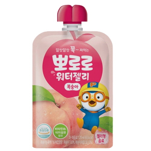 팔도 뽀로로 워터젤리 복숭아 120ml (3개)_이미지