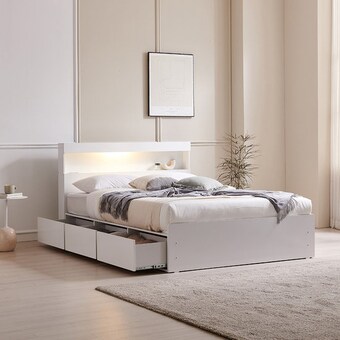 파로마 오브 수납 LED<b>침대</b> SS