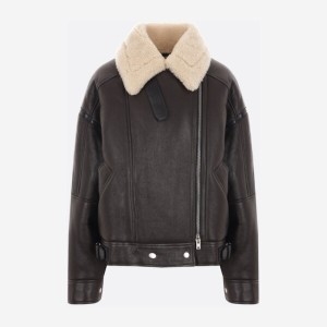 아크네스튜디오 아크네 시어링 장식 가죽재킷 A70087 AIP