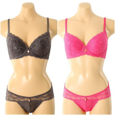 비너스 솔브 DP02 하트나염풀컵몰드B컵브라 레이스팬티 D453 24201414DK1251 브라레이스팬티SET 핑크 80B 95M_이미지