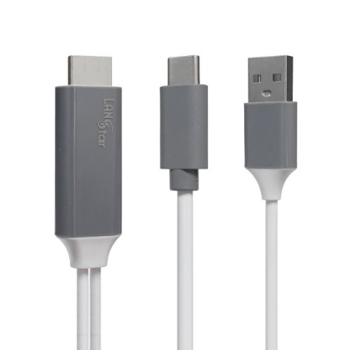 라인업시스템 LANSTAR C to HDMI 미러링 케이블 (LS-USB312-HDCHAN, 2m)