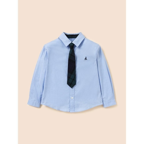 삼성물산 빈폴 키즈 Essential 옥스포드 셔츠 넥타이 세트 블루 BI6164UE1P