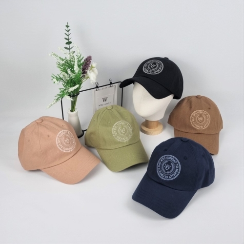 와이앤와이 원형 NYC레터링 빅로고 자수 볼캡 코튼 트윌 사계절 캐주얼 심플한 야구모자_이미지