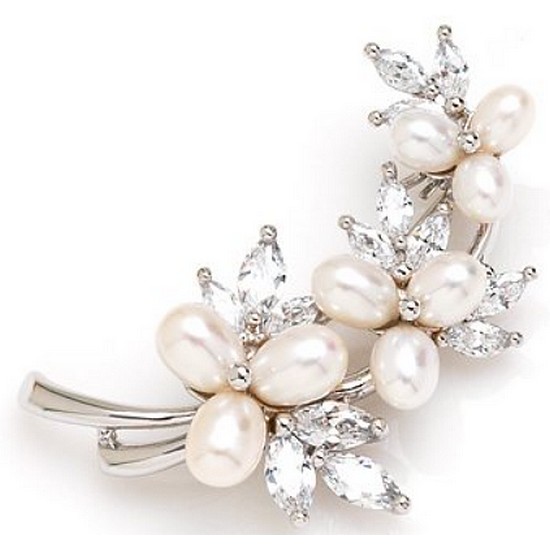 리드박스 담수진주 화이트 펄 플라워 브로치이미지입니다. 누르면 해당 게시물로 새창이동합니다.