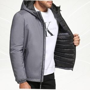 캘빈클라인 소로나 방수 스티치 후드 경량패딩 점퍼 CM224577 그레이 732594