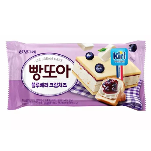 빙그레 빵또아 블루베리 크림치즈 180ml