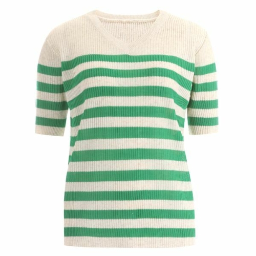 샵앤 심플 국산 여성 골지 단가라 라운드 반팔 니트 티셔츠 21DS-WKN-15