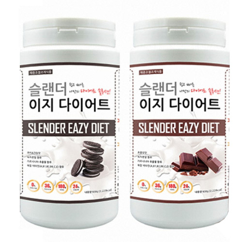 슬랜더 이지 다이어트 쉐이크 2종 쿠키&크림+초콜릿 (1세트)