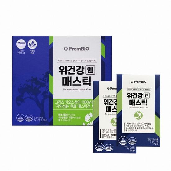 프롬바이오 위건강엔 매스틱 15포 2개입 세트 (4개)