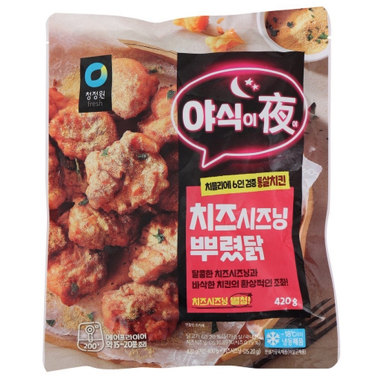 대상 청정원 야식이야 치즈시즈닝 뿌렸닭 420g (2개)_이미지