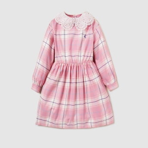 빈폴 키즈 헤릿 체크 원피스 핑크 BI3271GE1X