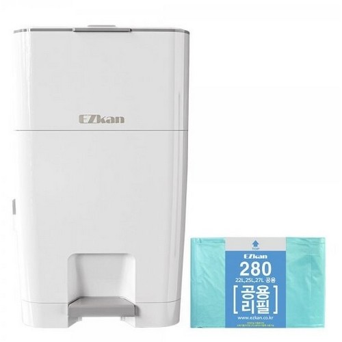 쓰레기통 27L + 22L 25L 27L 공용 280 리필 봉투 세트