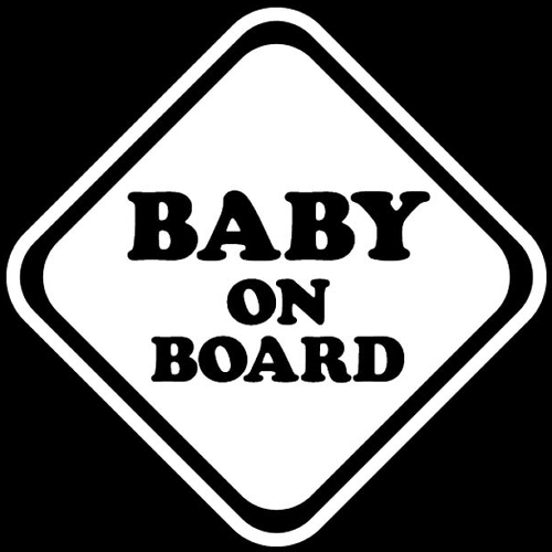 뭉키월드 자동차 스티커2 BABY ON BOARD 01 LSC-193 [화이트]