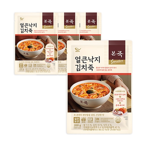 얼큰낙지김치죽 200g 4팩 4개