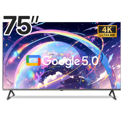 창홍  스마트TV 4K U75M9 120Hz 구글 5.0 안드로이드 14 (스탠드)