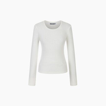 에고이스트 <b>캡슐</b> 백 프린트 슬림핏 U넥 티셔츠 ER4CL160