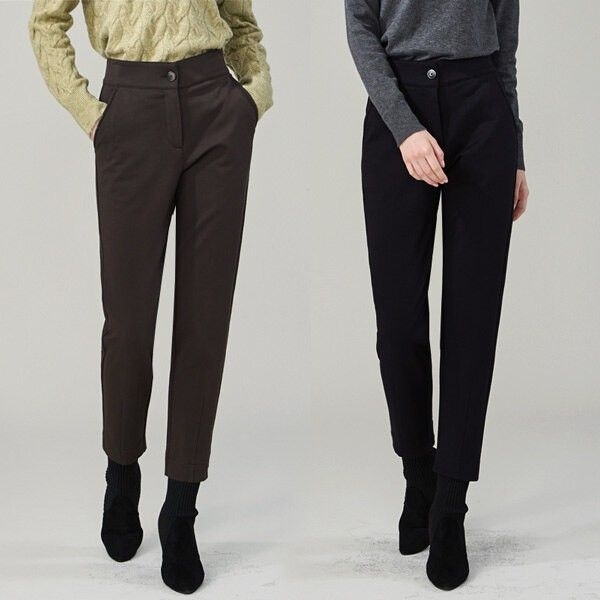 로코엘라 루벤 세미 배기핏 웜기모 폰테 여성 팬츠 723311_이미지