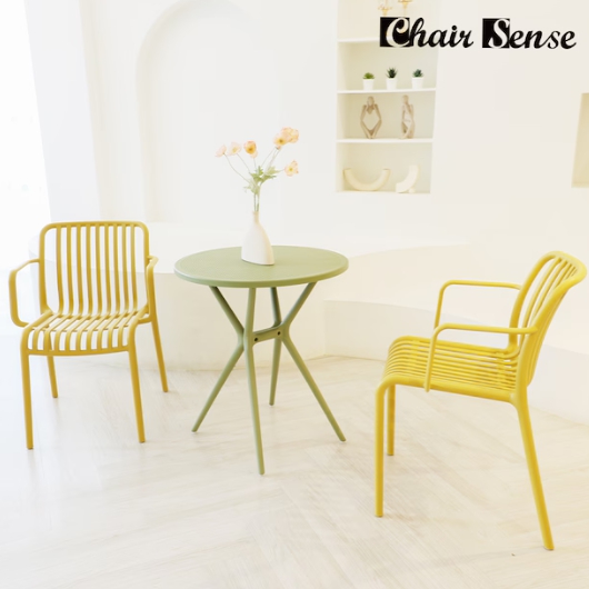 체어센스 퍼센트 야외 테이블 650 (루나암의자2개)_이미지