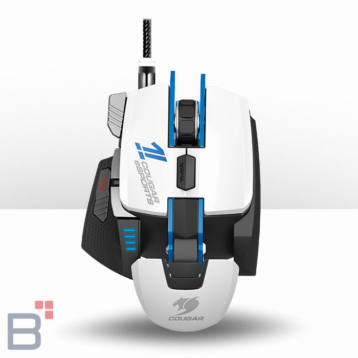 COUGAR 700M eSPORTS Piano Coating 게이밍 마우스 (White)