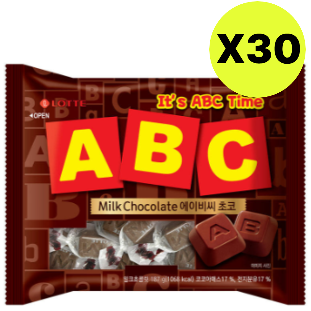 롯데제과 ABC 초콜릿 187g (30개)