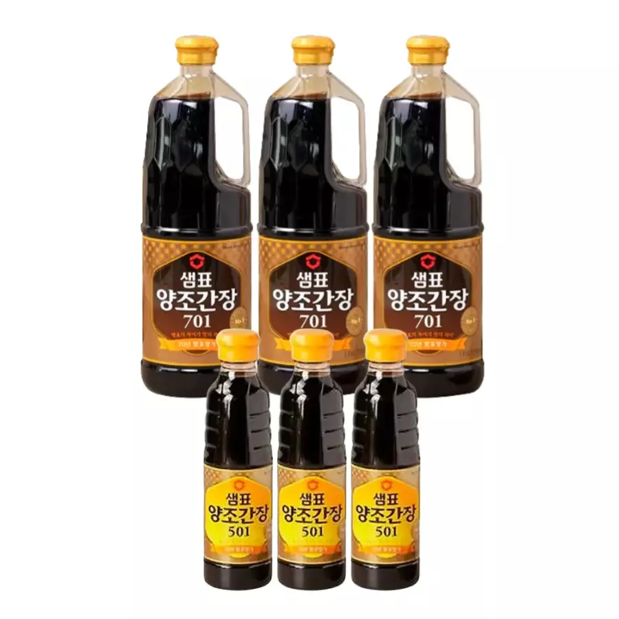 샘표 양조간장 701 1.7L + 양조간장 501 500ml (3개)_이미지