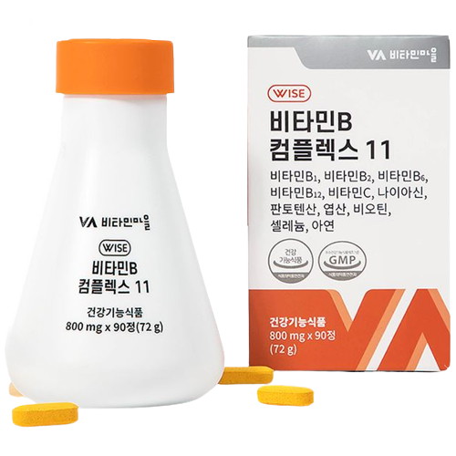 비타민마을 비타민B 컴플렉스11 500mg 90정 (4개)