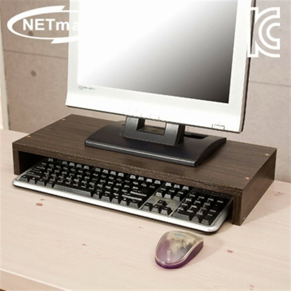 NETmate NMK-OMS03 1단 모니터받침대 월넛
