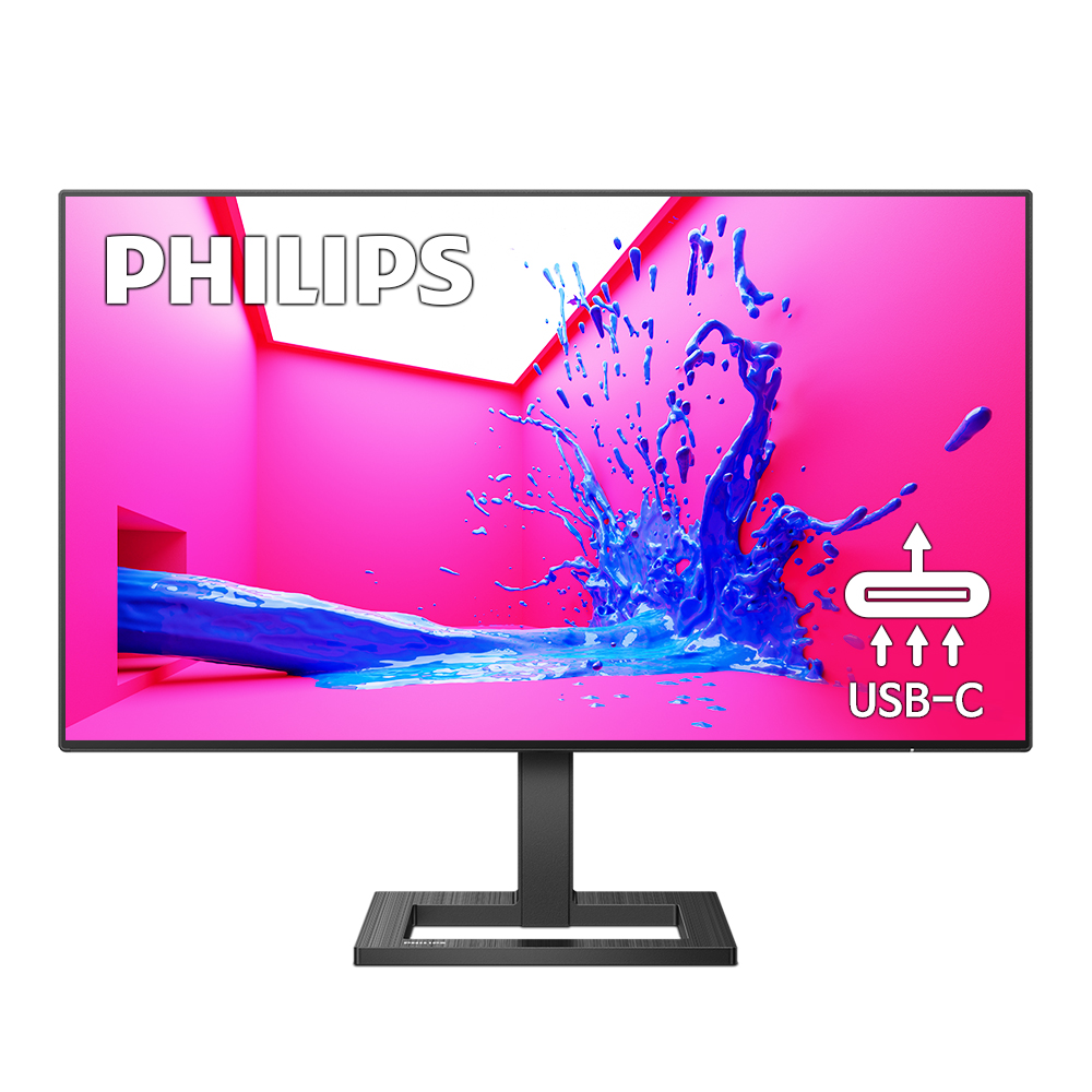 필립스 276E2FE QHD 4면 보더리스 USB-C 높낮이 시력보호 무결점_이미지