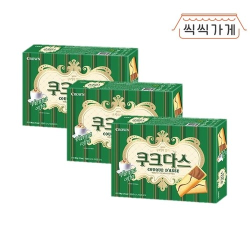 크라운제과 쿠크다스 비엔나커피 288g (3개)_이미지