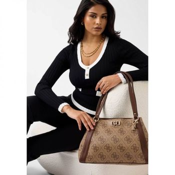 게스 추측 KARNILLA 로고 GFRIEND 캐리어백 핸드백 다채로운 갈색 7602305